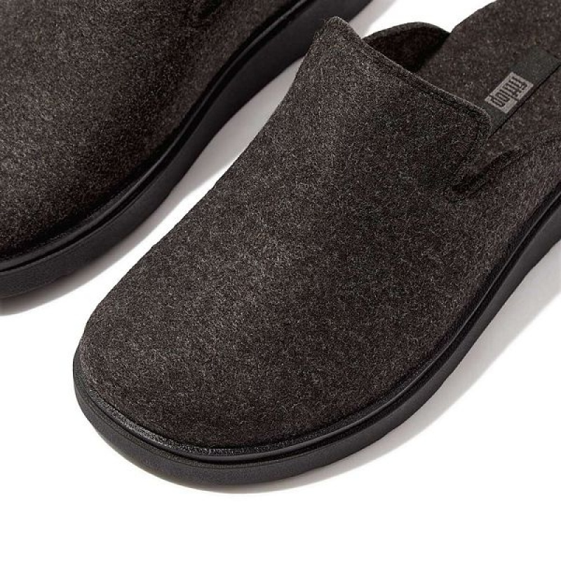 Black FitFlop Gen-Ff E01 Felt Women's Mules | 913UBJRIZ